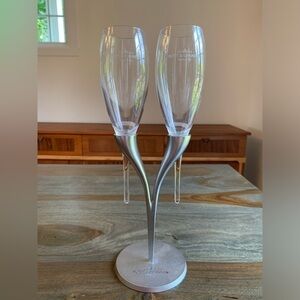 Moet & Chandon Pair Champagne Flutes With Stand Philippe Di Meo Reso Design